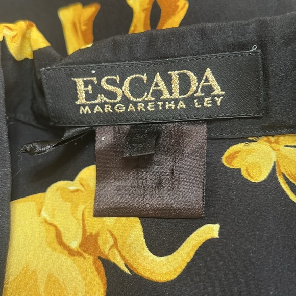 Escada by Margaretha Ley Silk Shirt Sleeve vintage Blouse - Picture 6 of 9